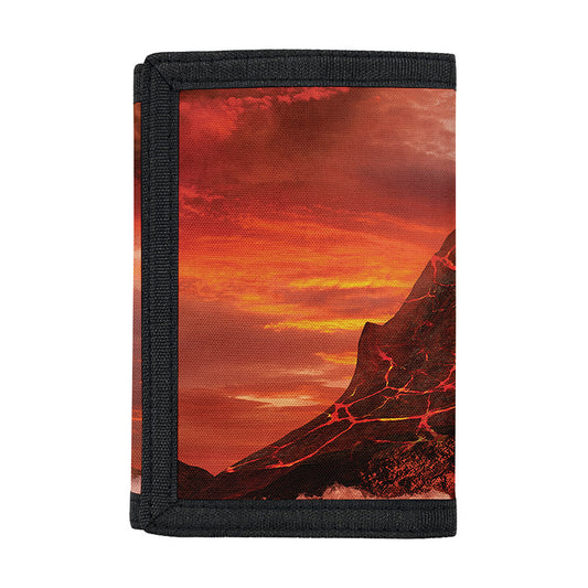 Volcano On The Sea Print Trifold Wallet