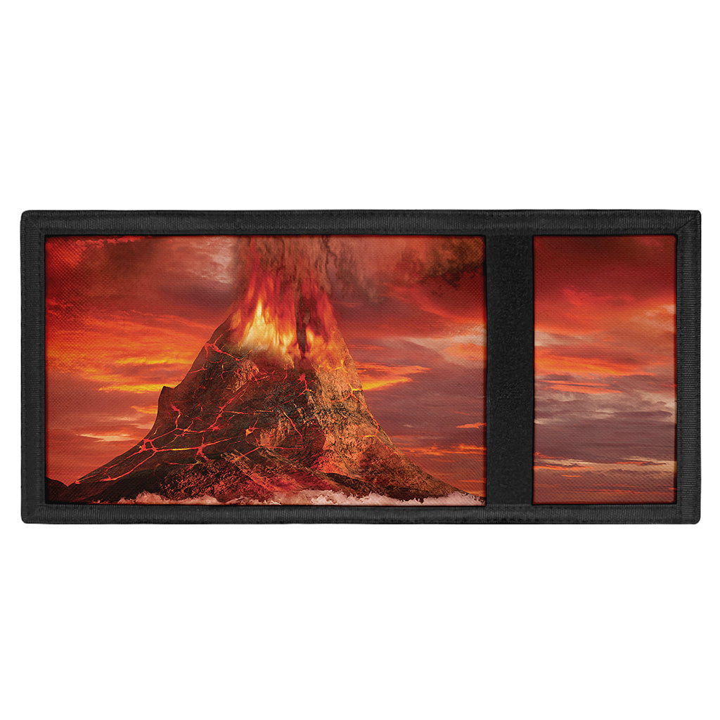 Volcano On The Sea Print Trifold Wallet