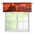 Volcano On The Sea Print Window Valance