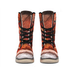 Volcano On The Sea Print Winter Boots