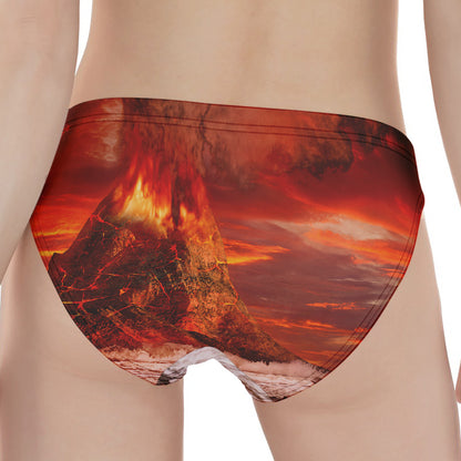 Volcano On The Sea Print Women's Panties
