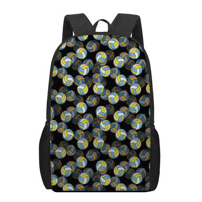 Volleyball Pattern Print 17 Inch Backpack