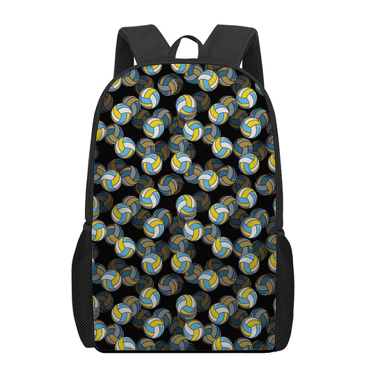 Volleyball Pattern Print 17 Inch Backpack