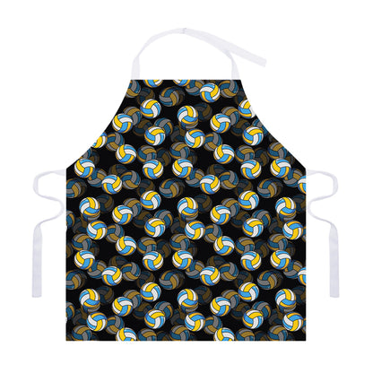 Volleyball Pattern Print Adjustable Apron