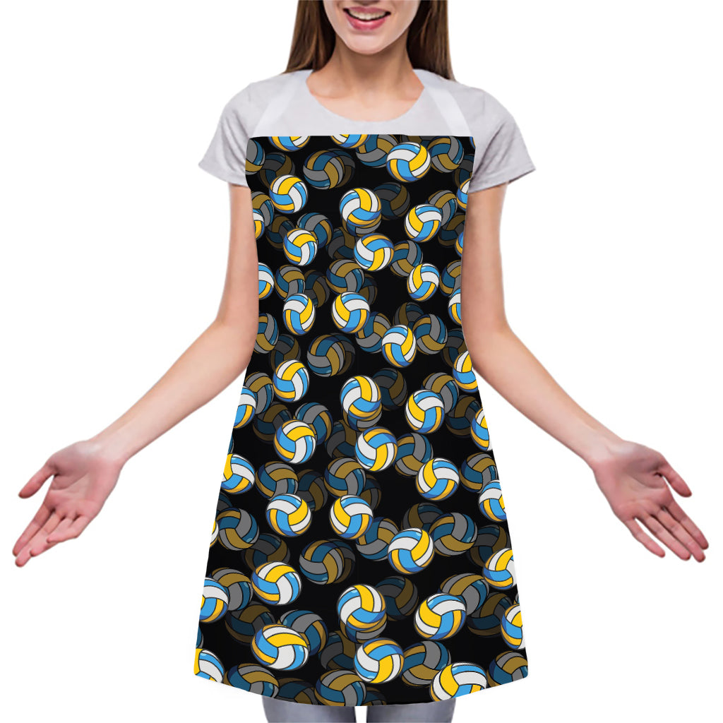 Volleyball Pattern Print Adjustable Apron