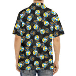 Volleyball Pattern Print Aloha Shirt
