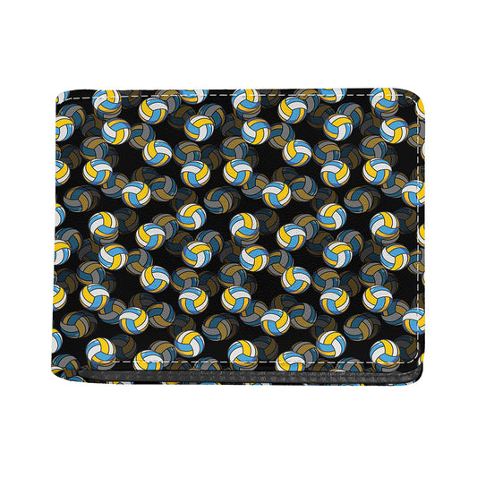 Volleyball Pattern Print Bifold Wallet