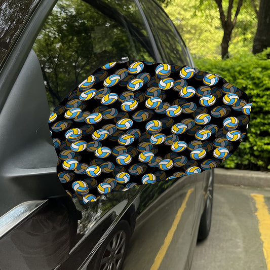 Volleyball Pattern Print Car Side Mirror Covers