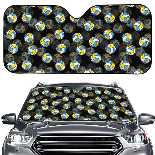 Volleyball Pattern Print Car Windshield Sun Shade
