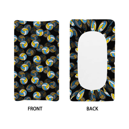 Volleyball Pattern Print Changing Pad Cover