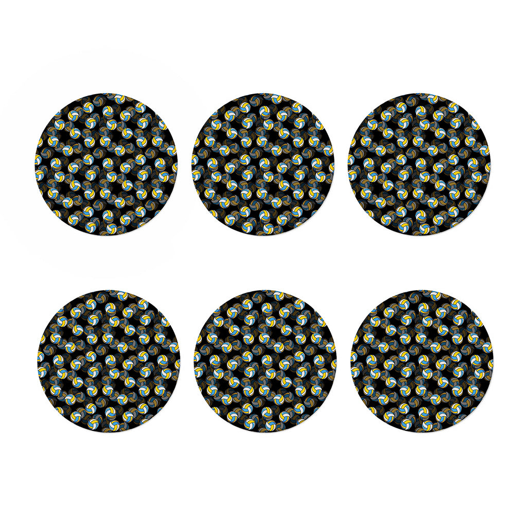 Volleyball Pattern Print Coaster Set