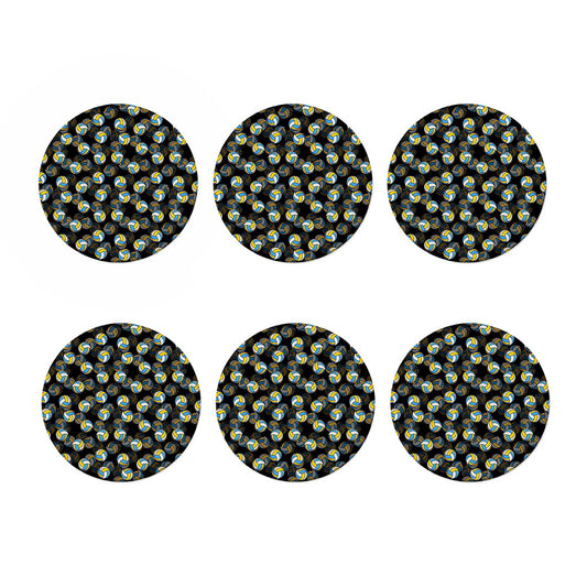 Volleyball Pattern Print Coaster Set