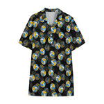 Volleyball Pattern Print Cotton Hawaiian Shirt