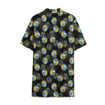 Volleyball Pattern Print Cotton Hawaiian Shirt
