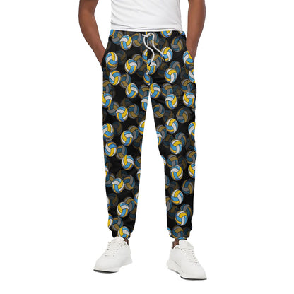 Volleyball Pattern Print Cotton Pants
