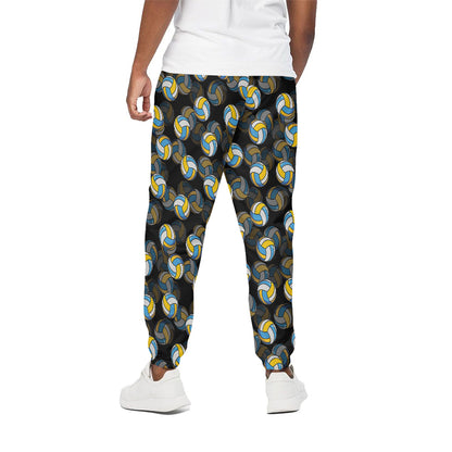 Volleyball Pattern Print Cotton Pants