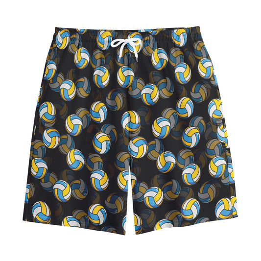 Volleyball Pattern Print Cotton Shorts