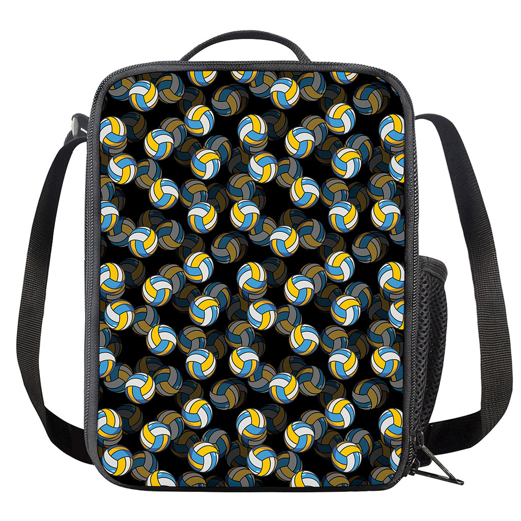 Volleyball Pattern Print Crossbody Lunch Bag