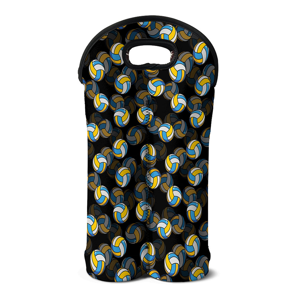Volleyball Pattern Print Double Neoprene Wine Tote