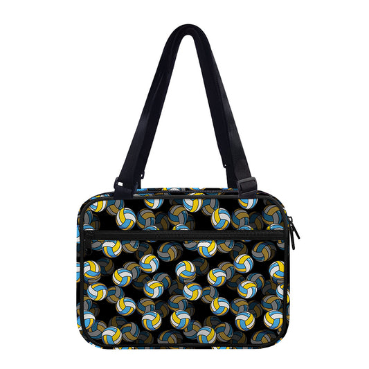 Volleyball Pattern Print Double Strap Bible Bag