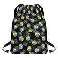 Volleyball Pattern Print Drawstring Backpack