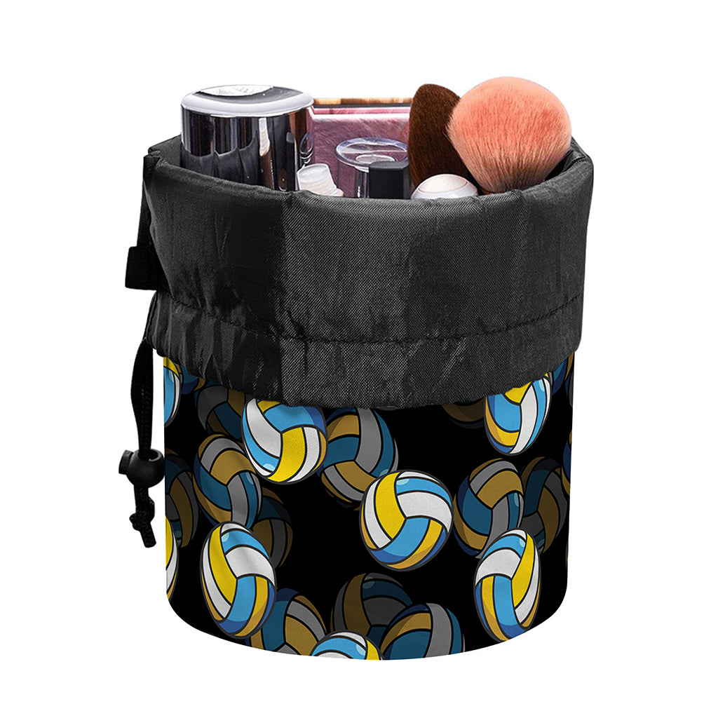 Volleyball Pattern Print Drawstring Makeup Bag