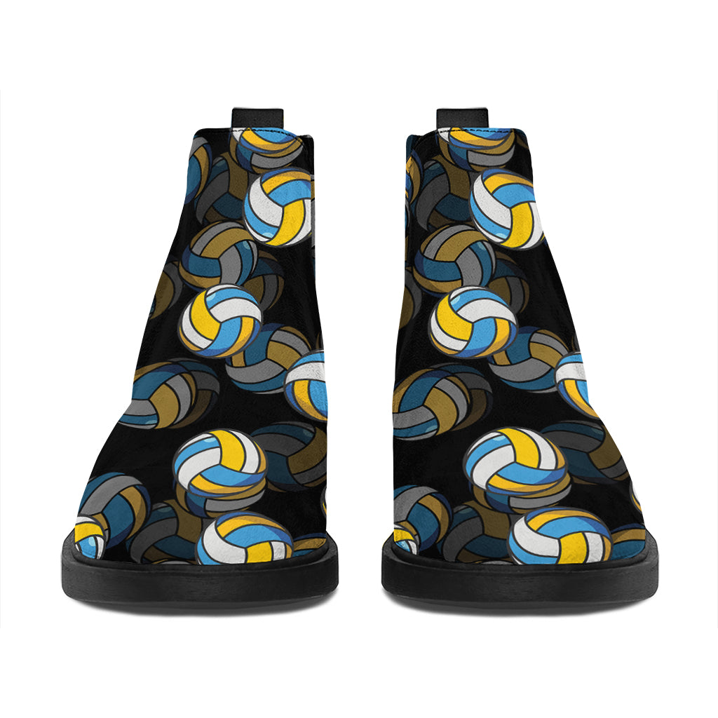 Volleyball Pattern Print Flat Ankle Boots