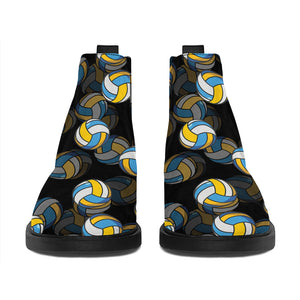 Volleyball Pattern Print Flat Ankle Boots