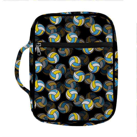 Volleyball Pattern Print Front Pocket Bible Bag