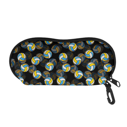 Volleyball Pattern Print Glasses Case