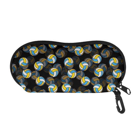 Volleyball Pattern Print Glasses Case