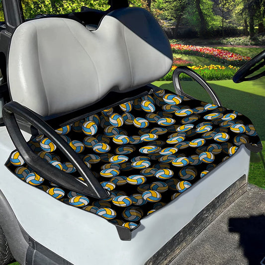 Volleyball Pattern Print Golf Cart Seat Cover