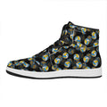 Volleyball Pattern Print High Top Leather Sneakers