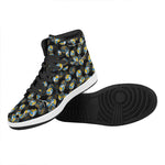 Volleyball Pattern Print High Top Leather Sneakers