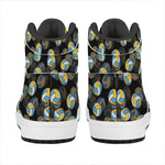 Volleyball Pattern Print High Top Leather Sneakers