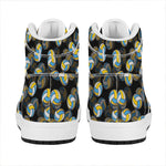 Volleyball Pattern Print High Top Leather Sneakers