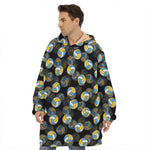 Volleyball Pattern Print Hoodie Blanket
