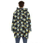 Volleyball Pattern Print Hoodie Blanket