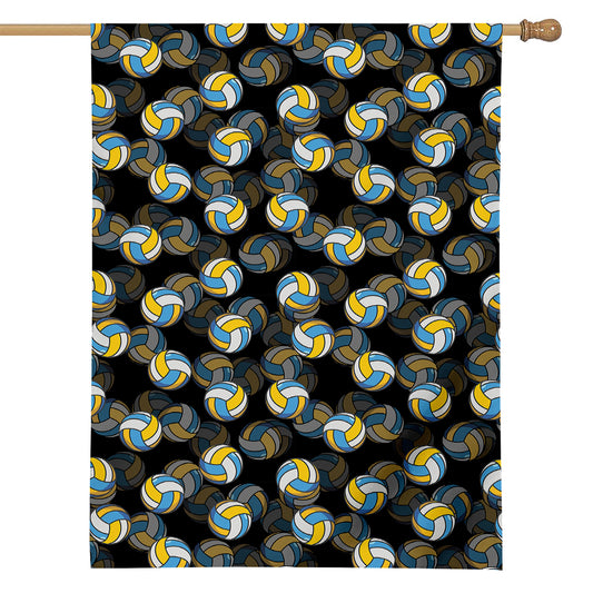 Volleyball Pattern Print House Flag