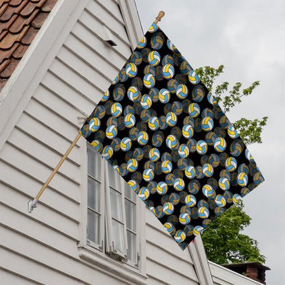 Volleyball Pattern Print House Flag