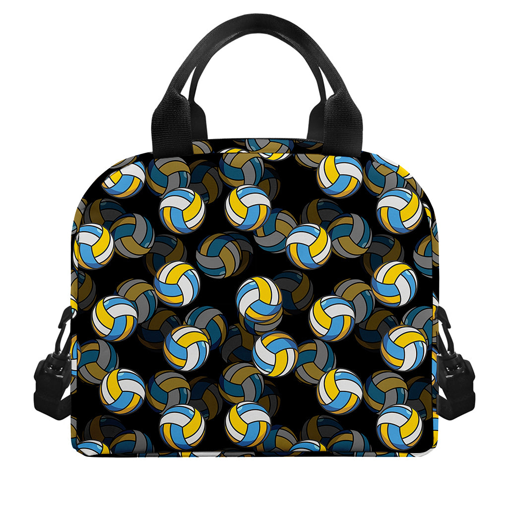 Volleyball Pattern Print Insulated Lunch Bag