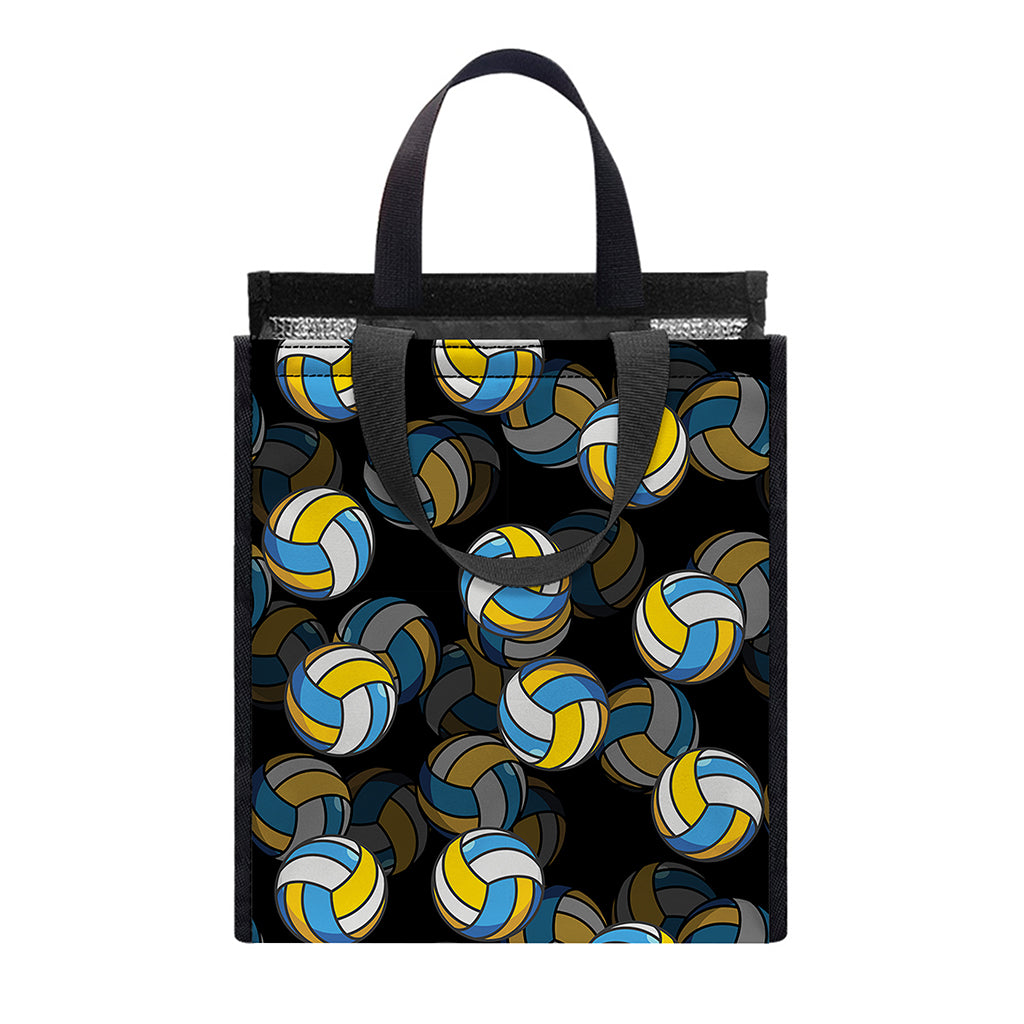 Volleyball Pattern Print Insulated Lunch Tote