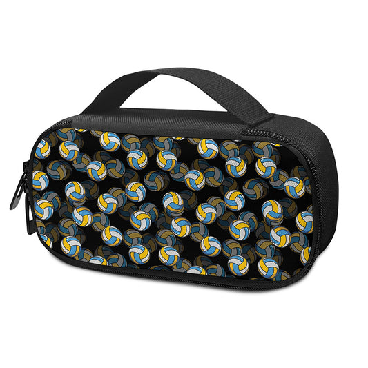 Volleyball Pattern Print Insulin Cooler Travel Case