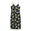 Volleyball Pattern Print Jersey Midi Cami Dress