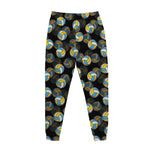 Volleyball Pattern Print Jogger Pants