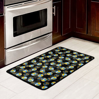 Volleyball Pattern Print Kitchen Mat