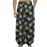 Volleyball Pattern Print Lantern Pants