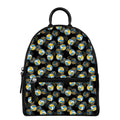 Volleyball Pattern Print Leather Backpack