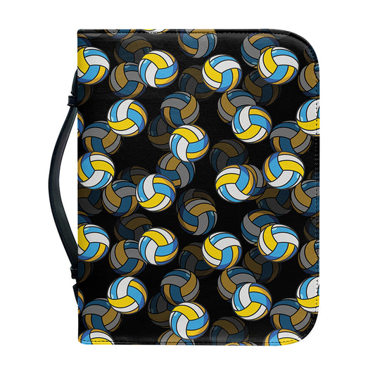 Volleyball Pattern Print Leather Bible Cover