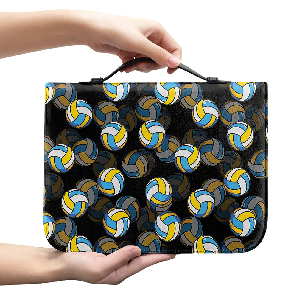 Volleyball Pattern Print Leather Bible Cover